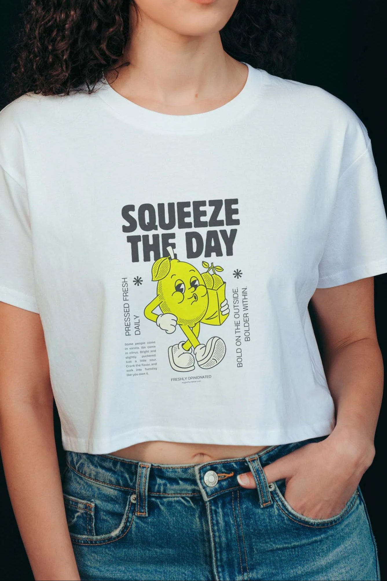 Squeeze The Day Crop Tee