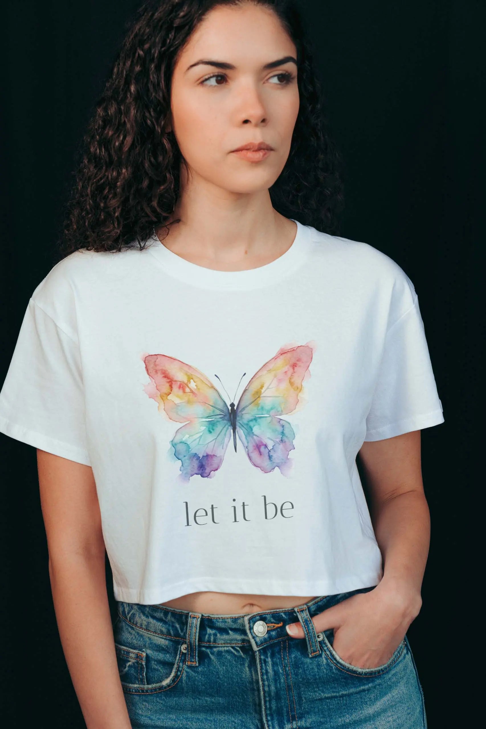 Let It Be! Crop Tee