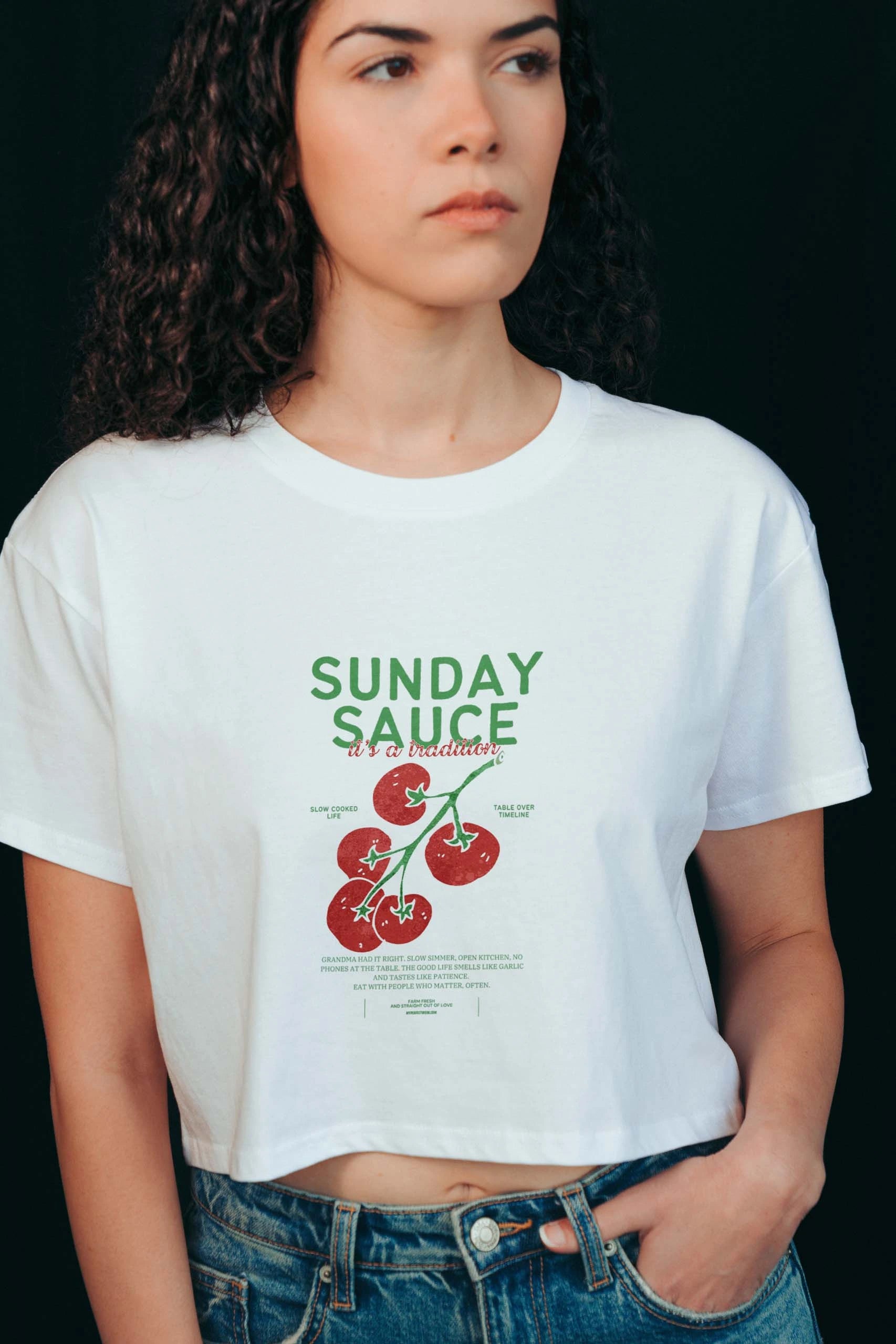 Sunday Sauce! Crop Tee