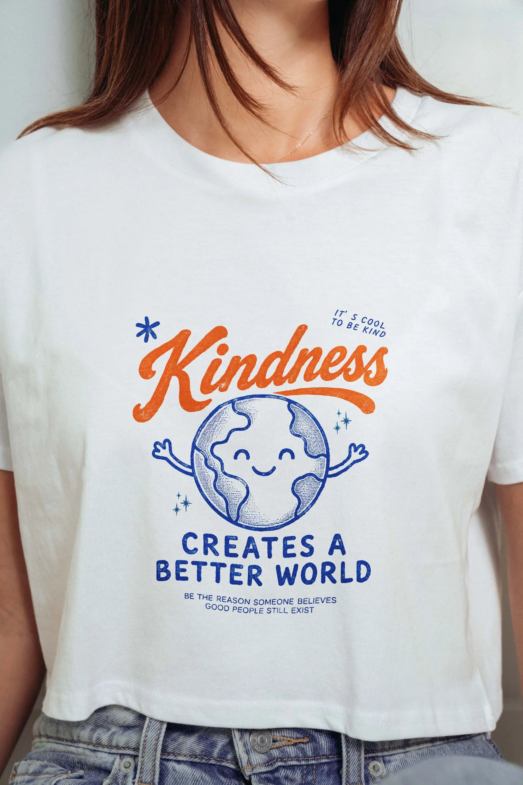 Kindness Creates a Better World! Crop Tee