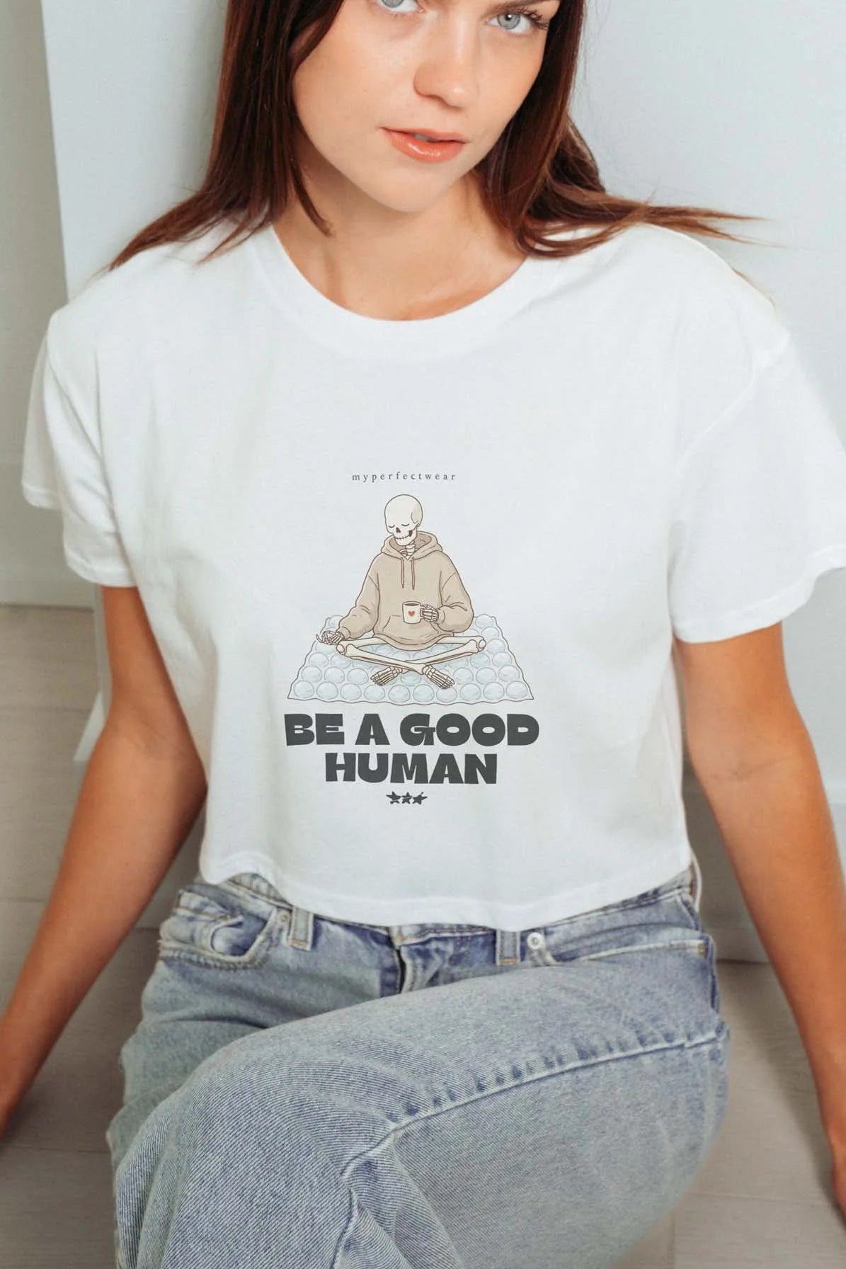 Be a Good Human! Crop Tee