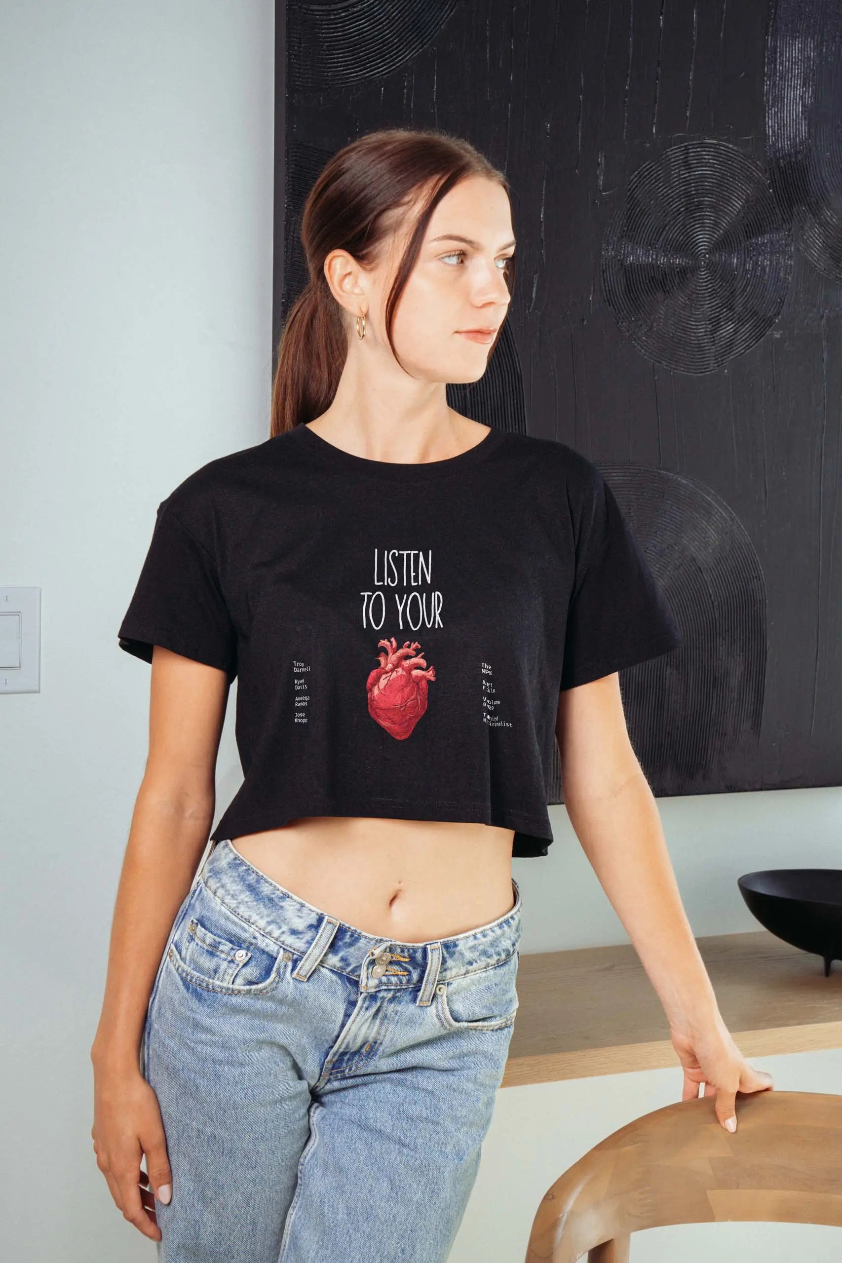 Listen To Your Heart! Crop Tee