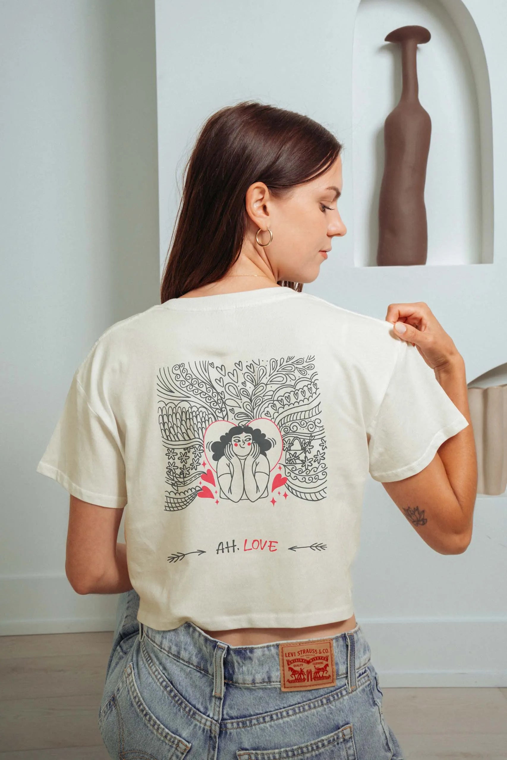 Ah, Love! Crop Tee