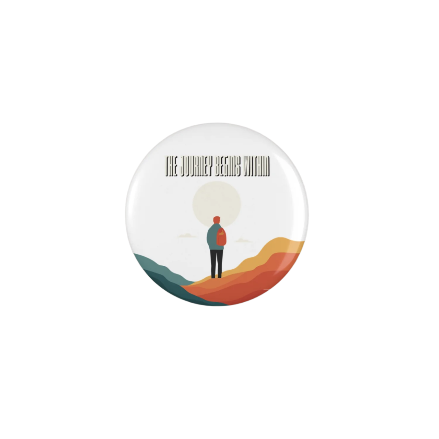 The Journey Begins Within Button Magnet