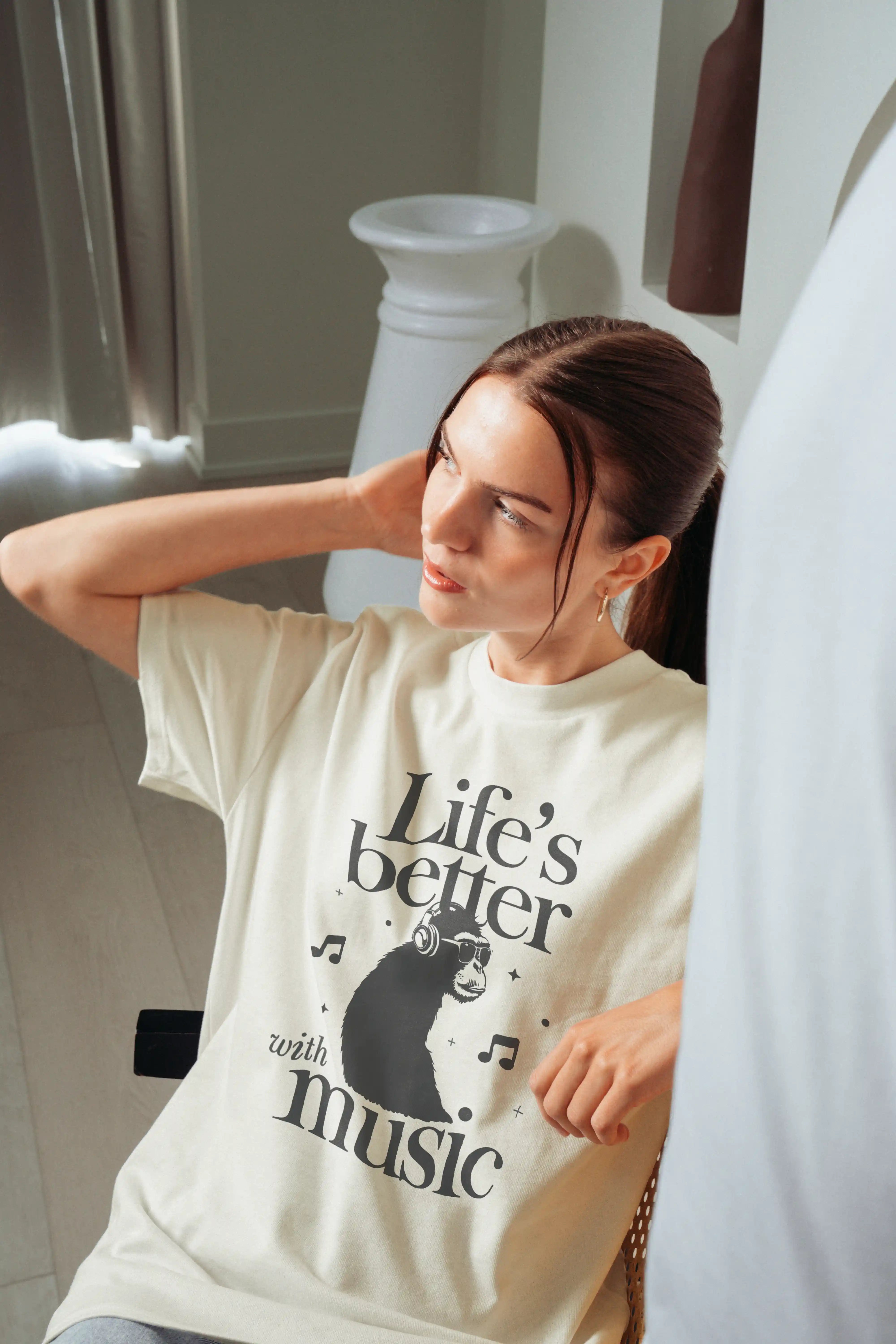 Life's Better with Music! Oversized T-Shirt