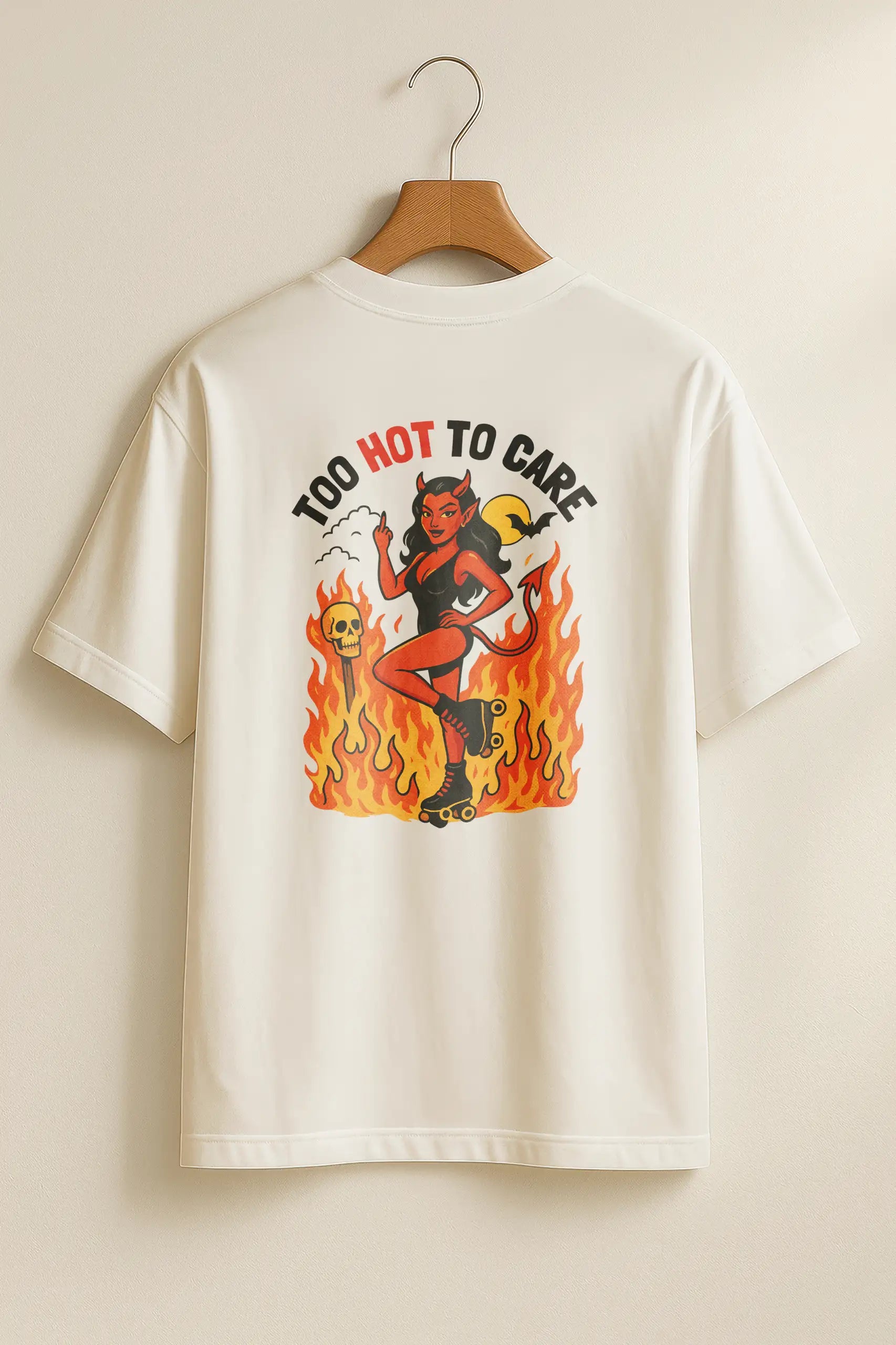 Too Hot to Care! Oversized T-Shirt