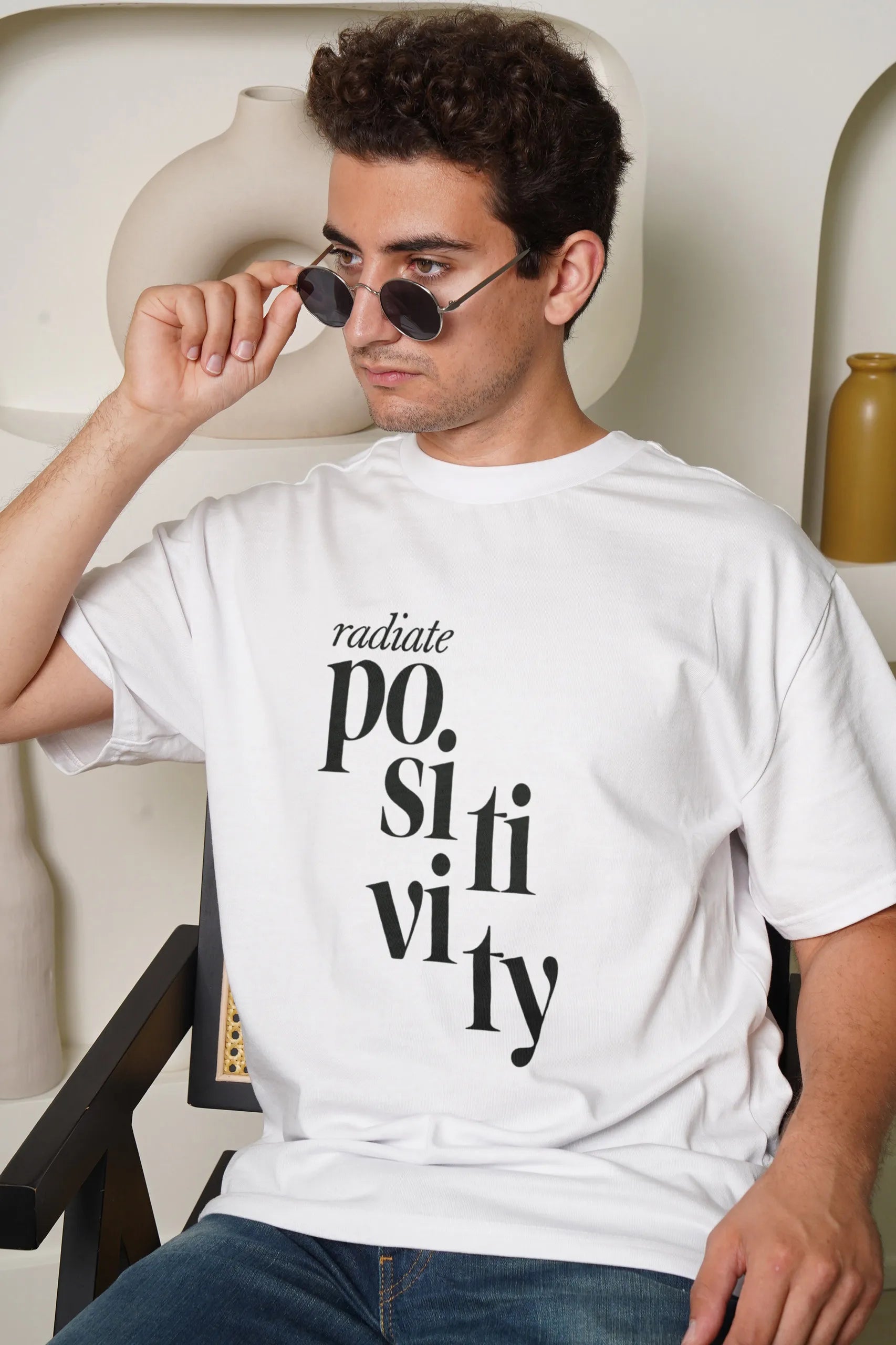 Radiate Positivity! Oversized Tee