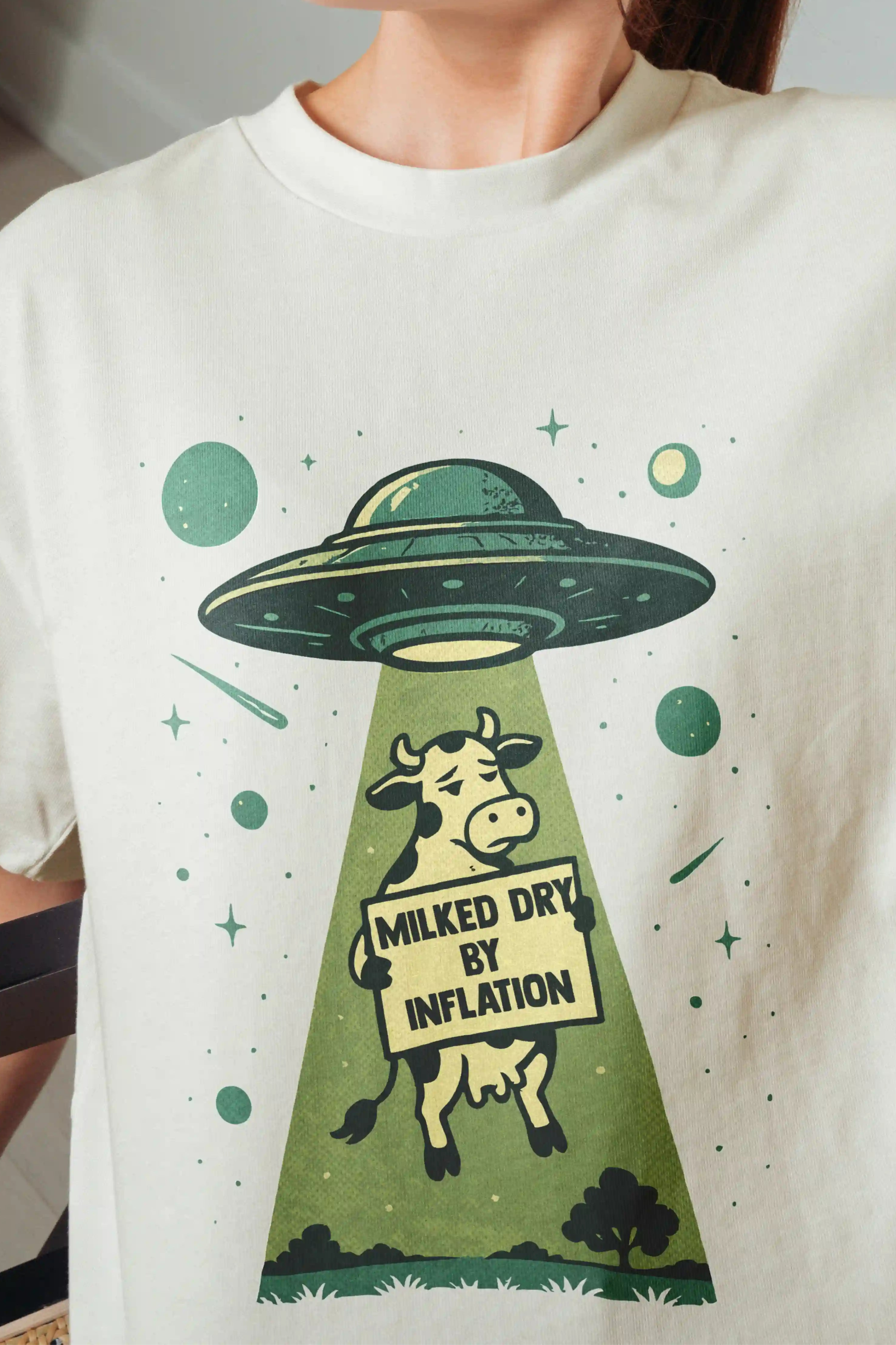 Milked Dry By Inflation! Women’s Oversized T-Shirt