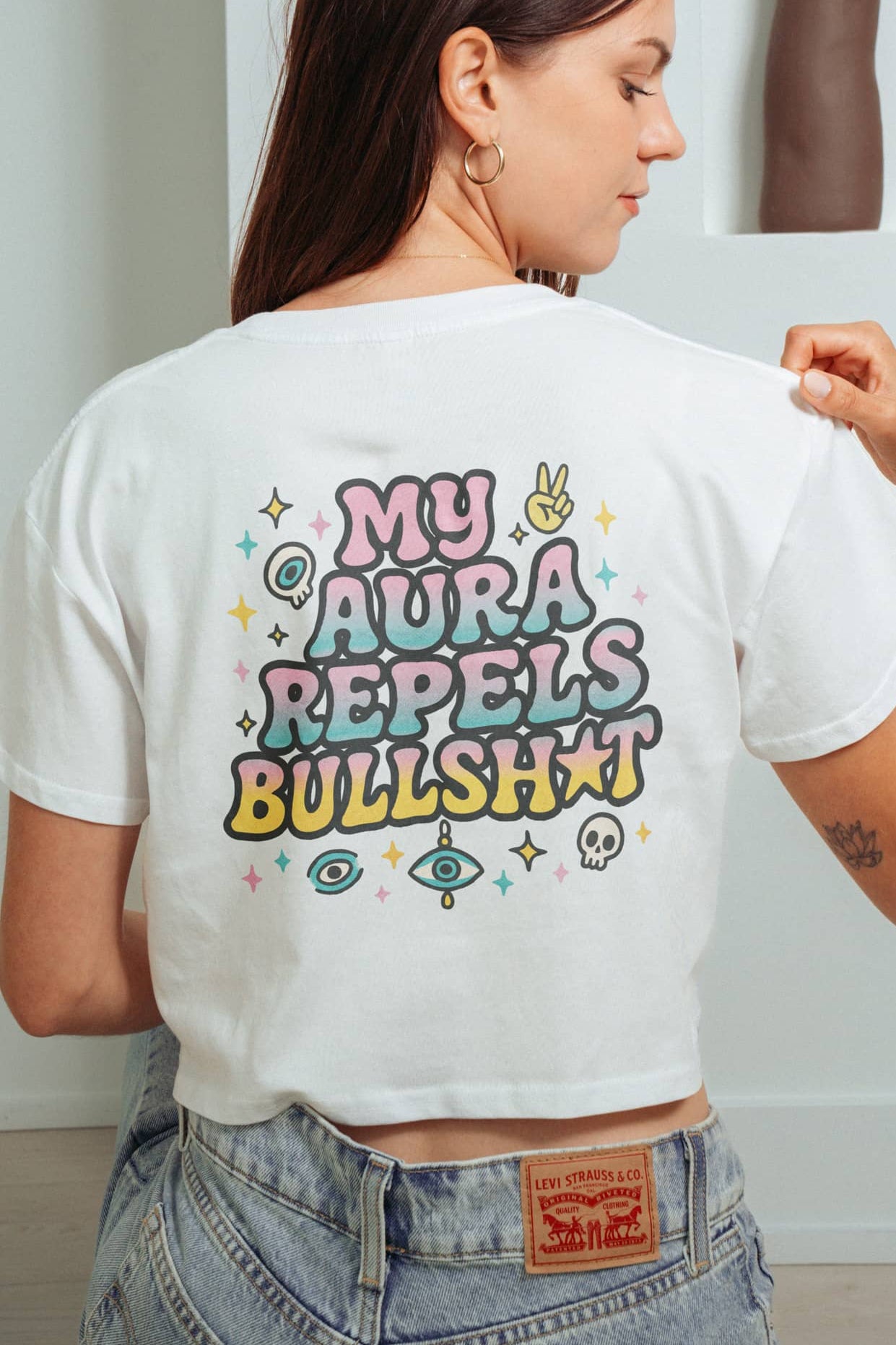 My Aura Repels Bullshit! Crop Tee