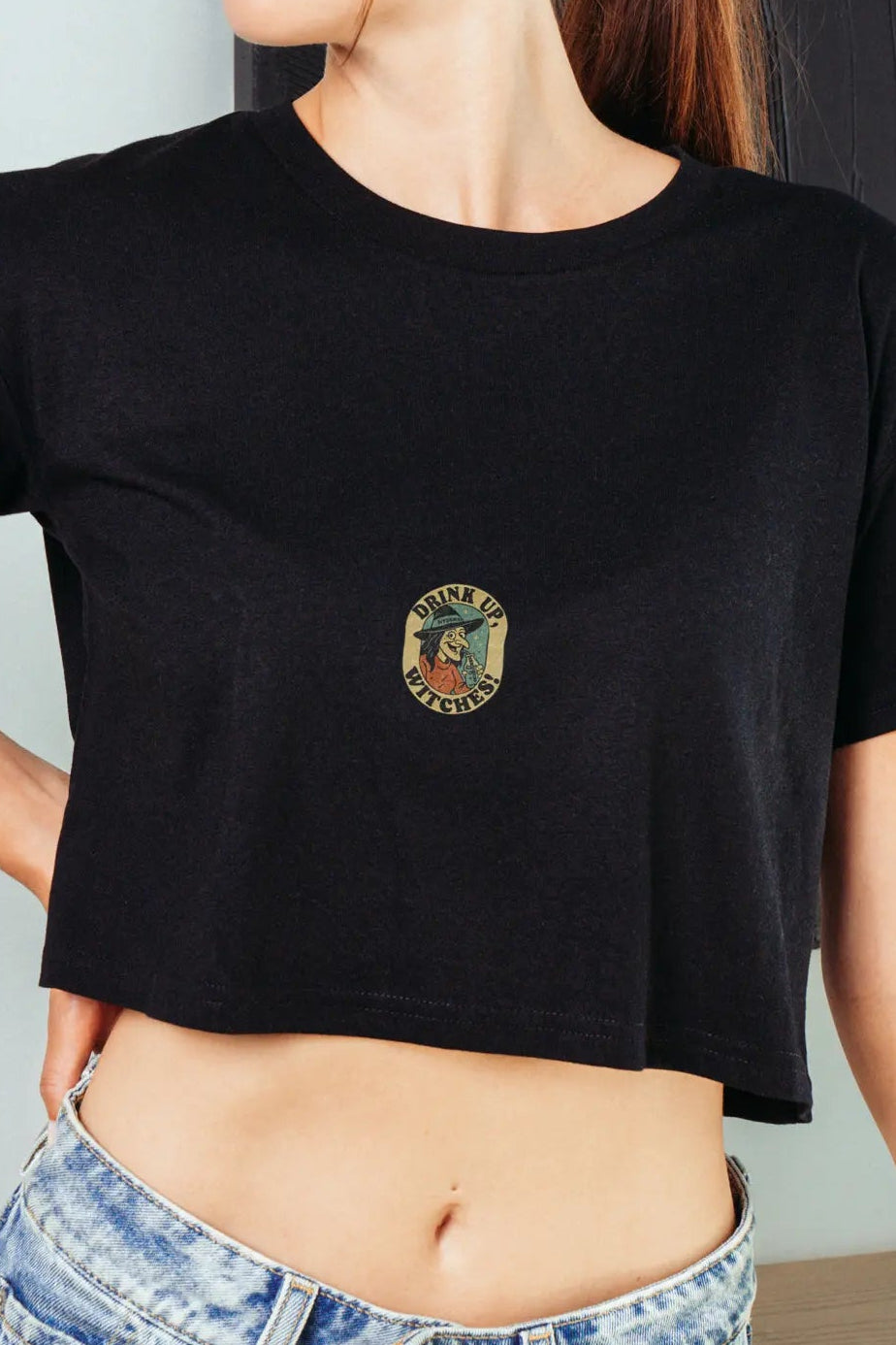 Drink Up Witches! Crop Tee