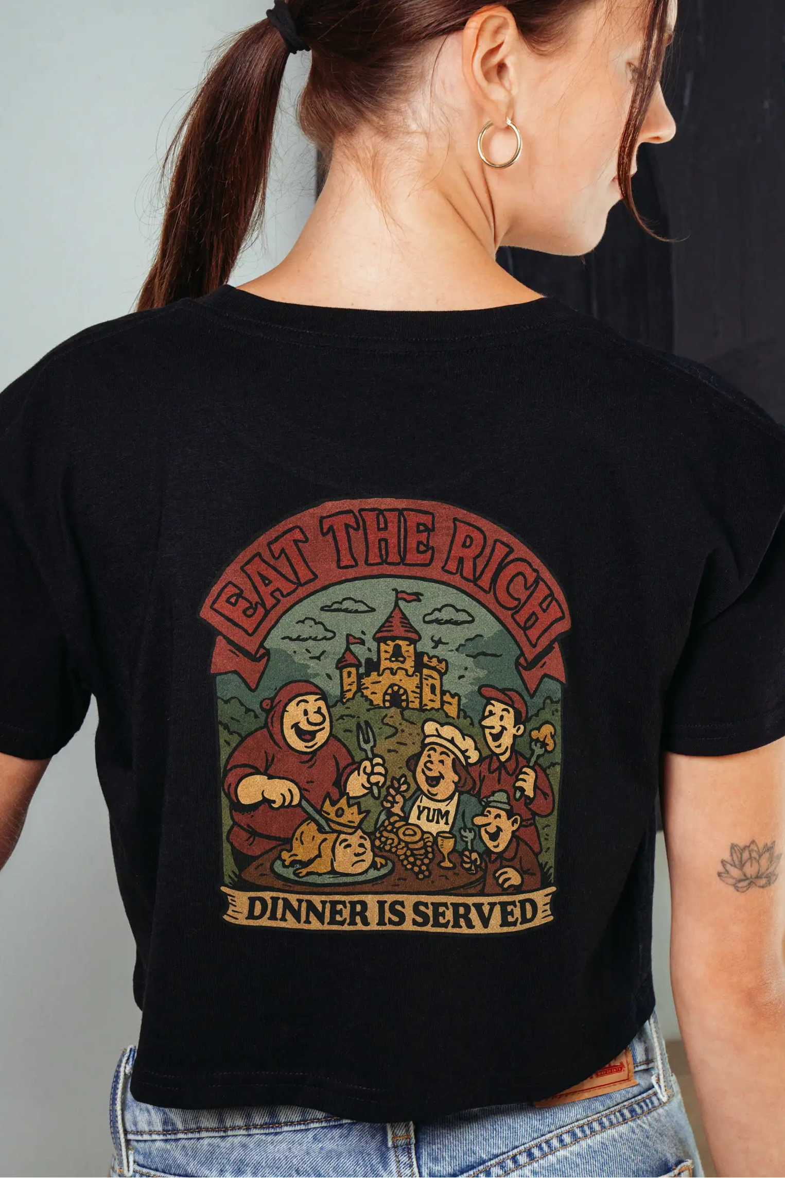 Eat The Rich! Crop Tee