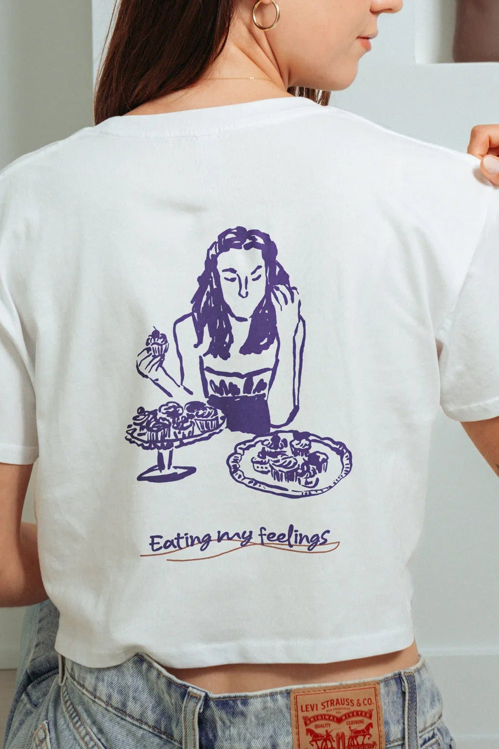 Eat Your Feelings! Crop Tee