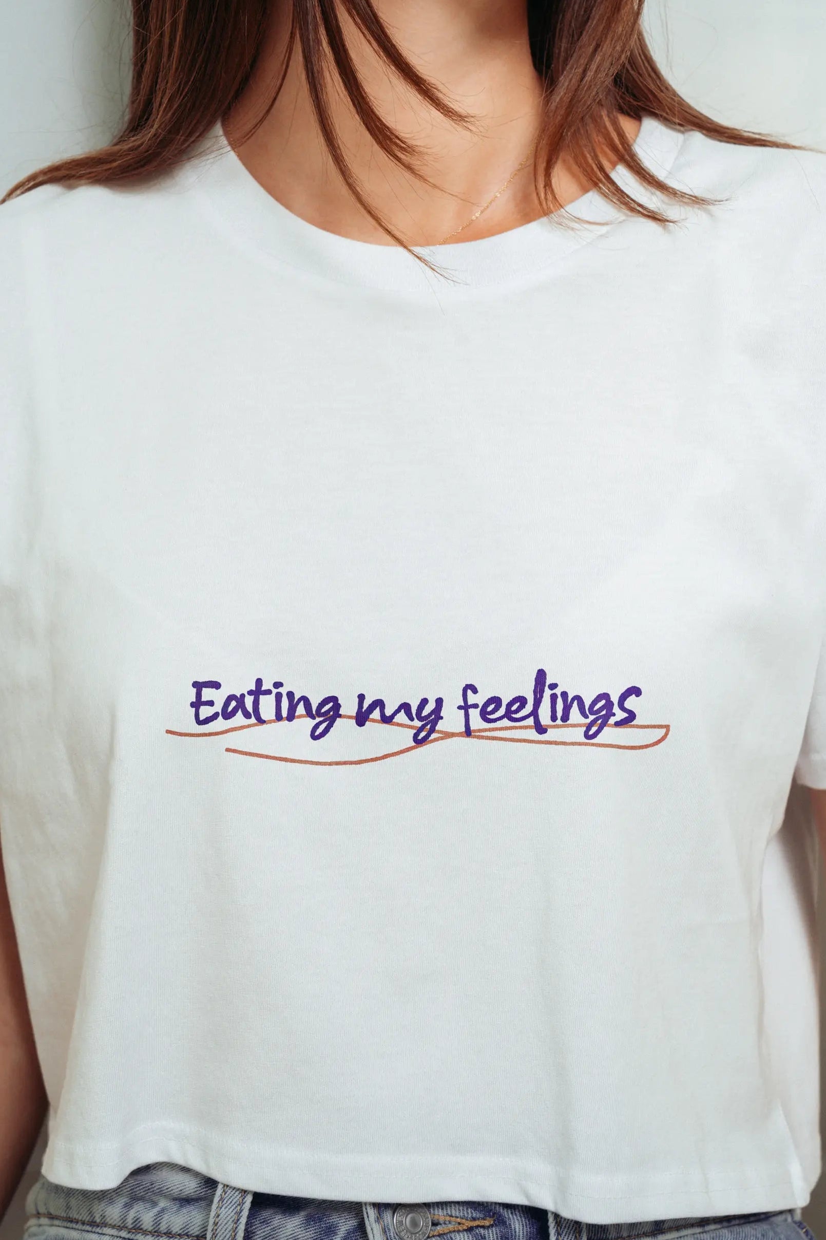 Eat Your Feelings! Crop Tee