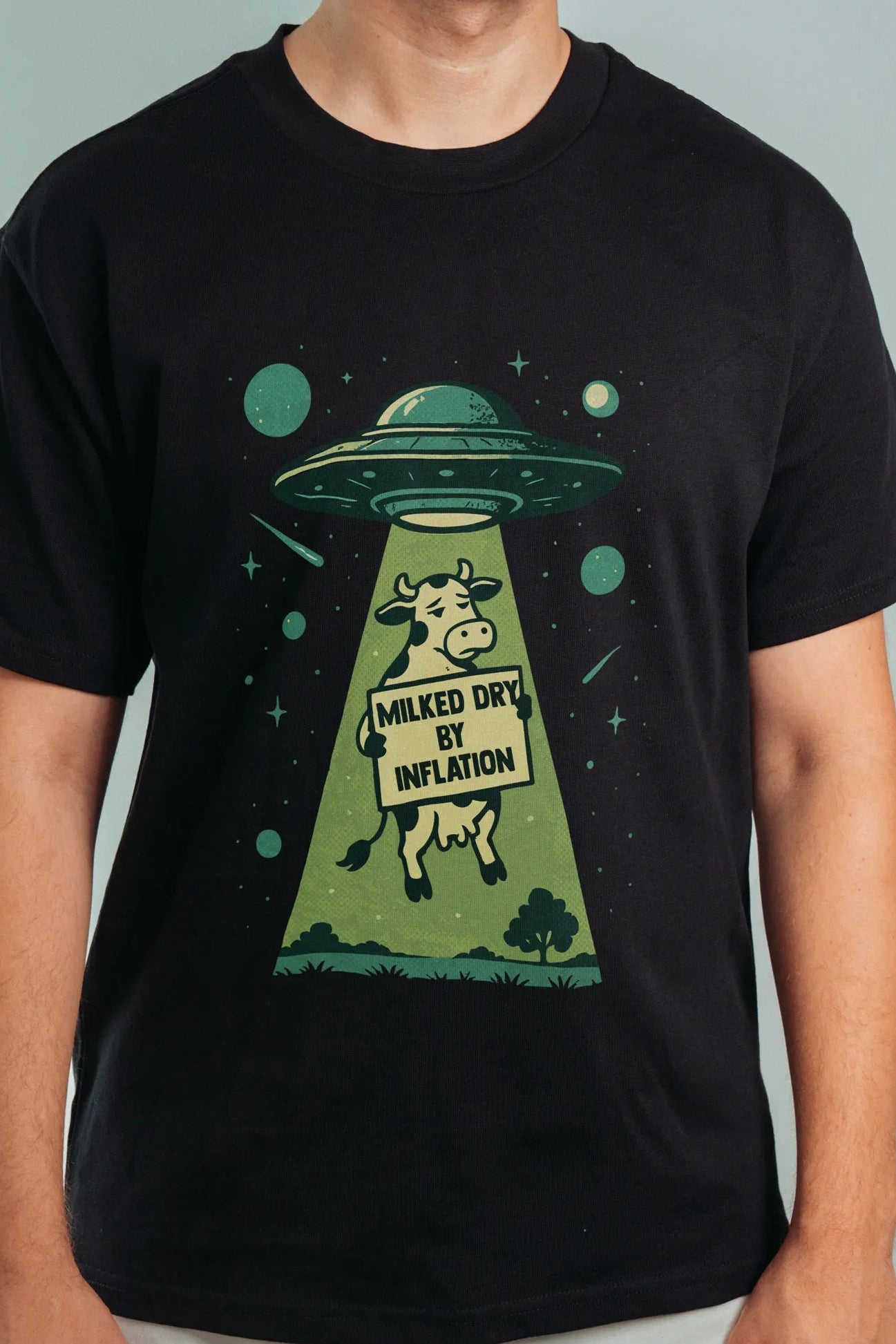 Milked Dry By Inflation! Men’s Oversized T-Shirt