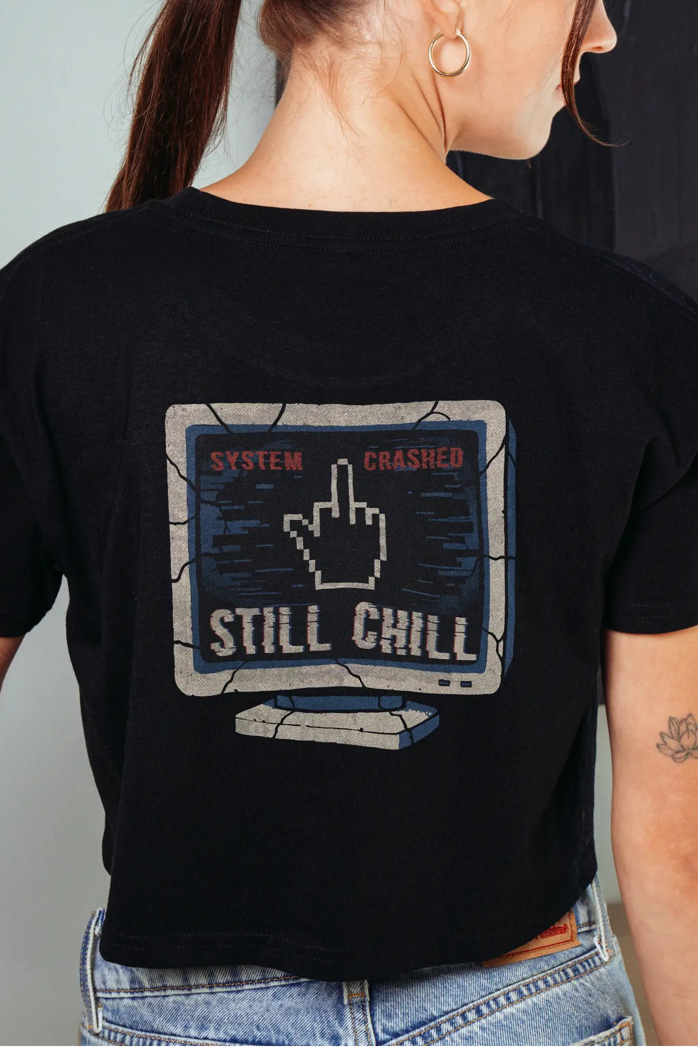 404 Fuck Not Found! Women's Crop Tee