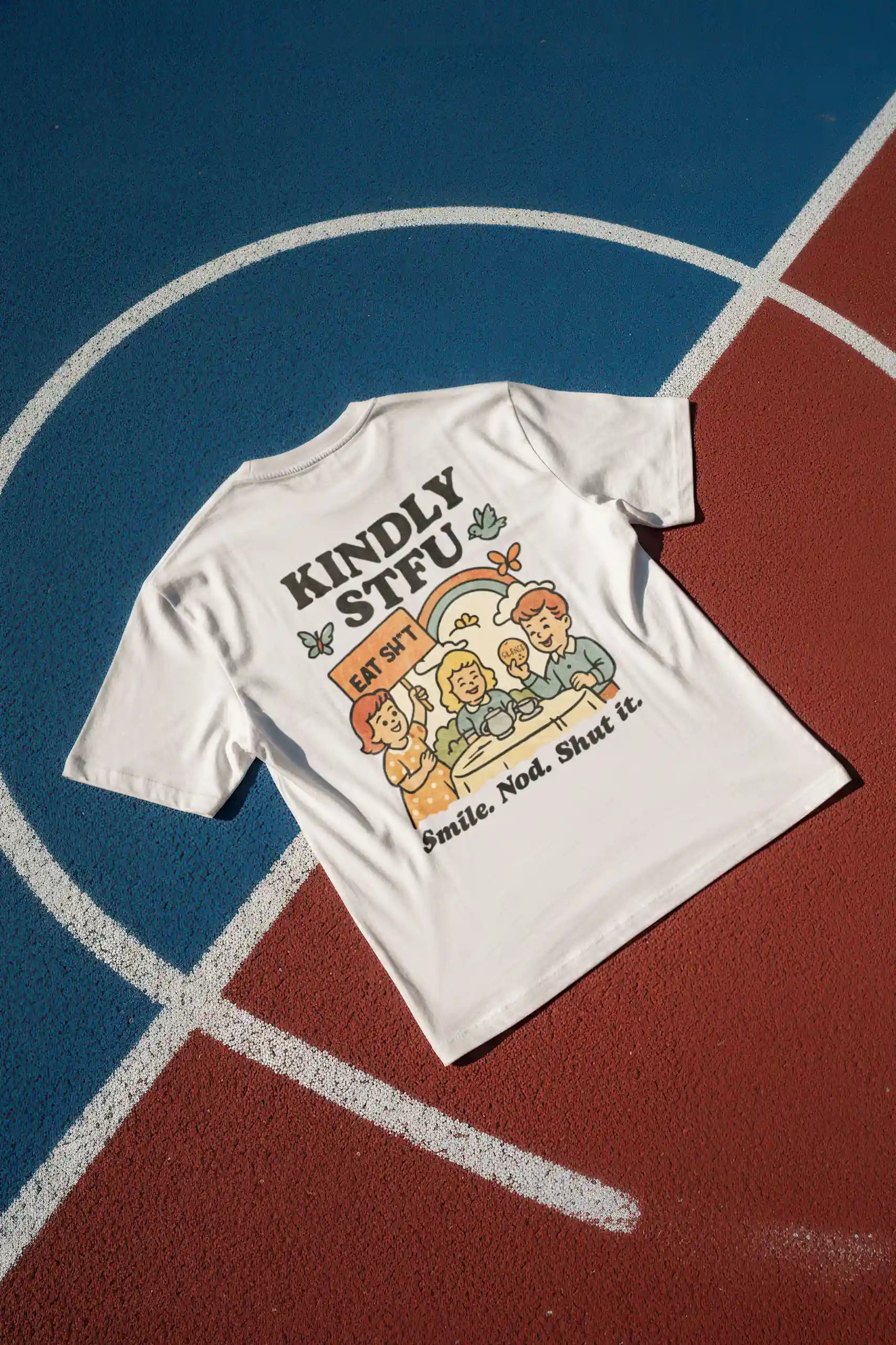 Kindly STFU! Men’s Oversized T-Shirt