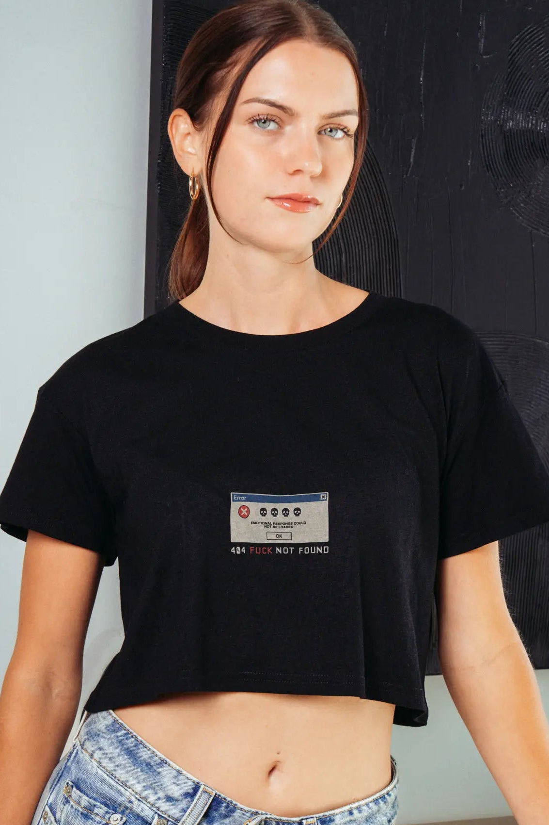 404 Fuck Not Found! Women's Crop Tee