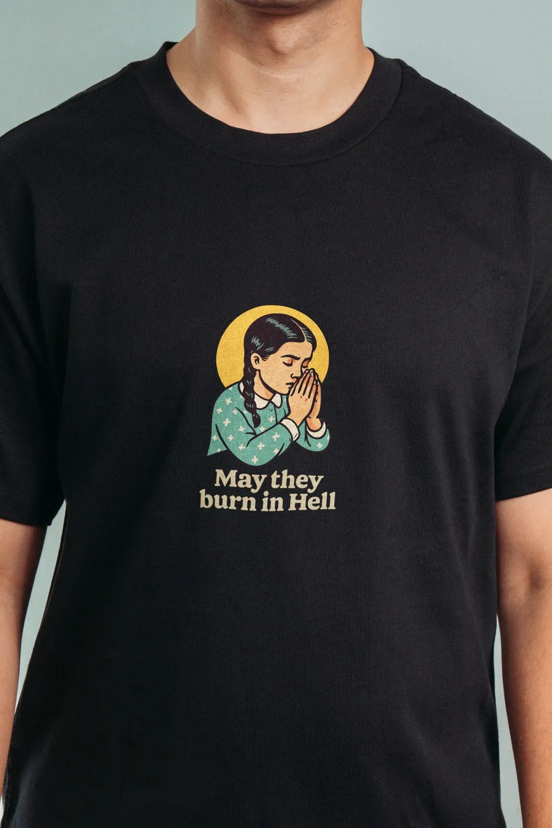 May They Burn in Hell! Men’s Oversized T-Shirt