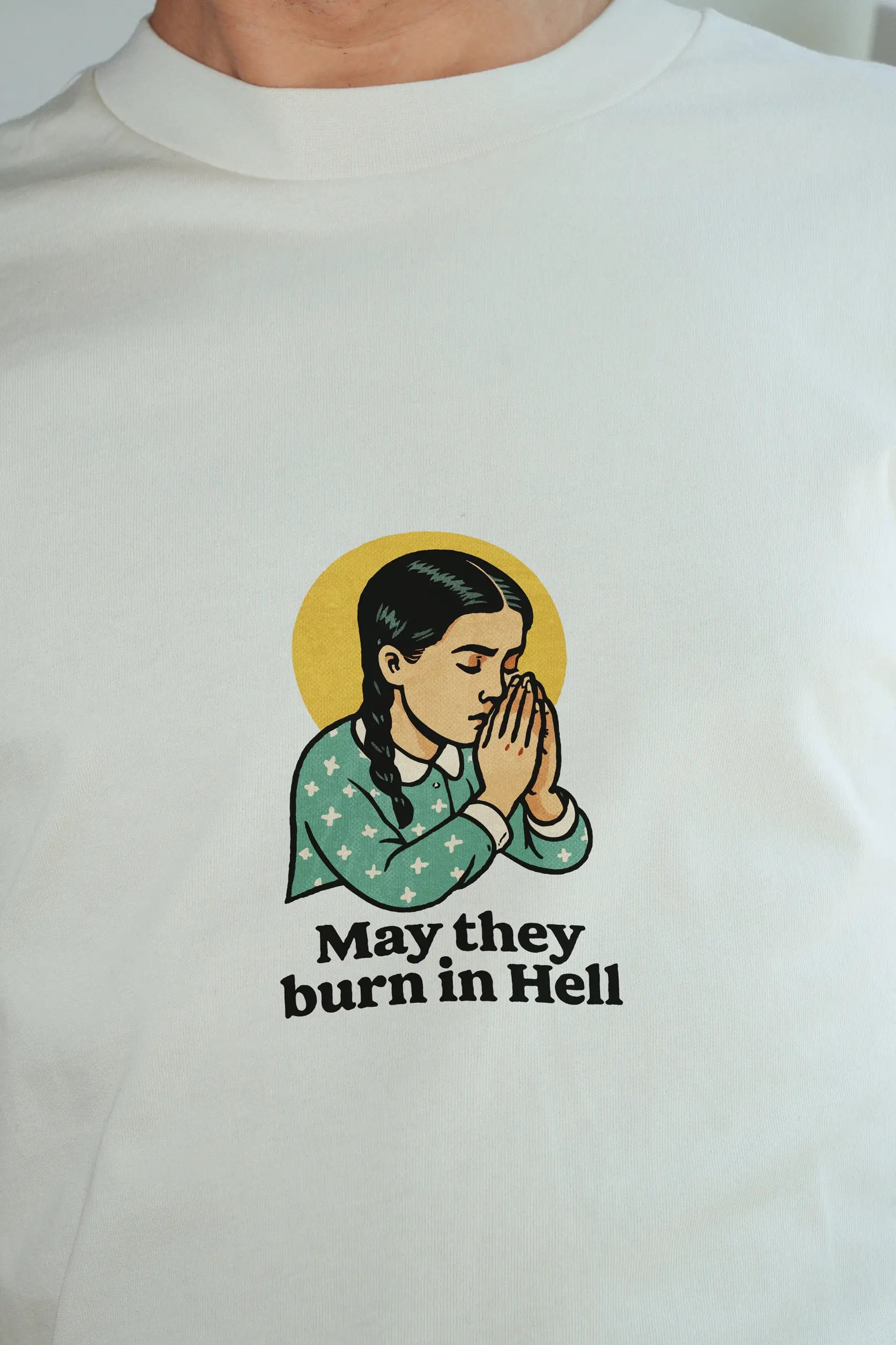 May They Burn in Hell! Men’s Oversized T-Shirt