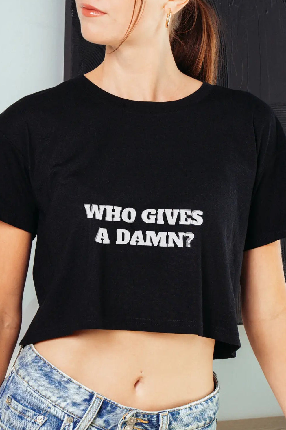 No Damns Given! Crop Tee