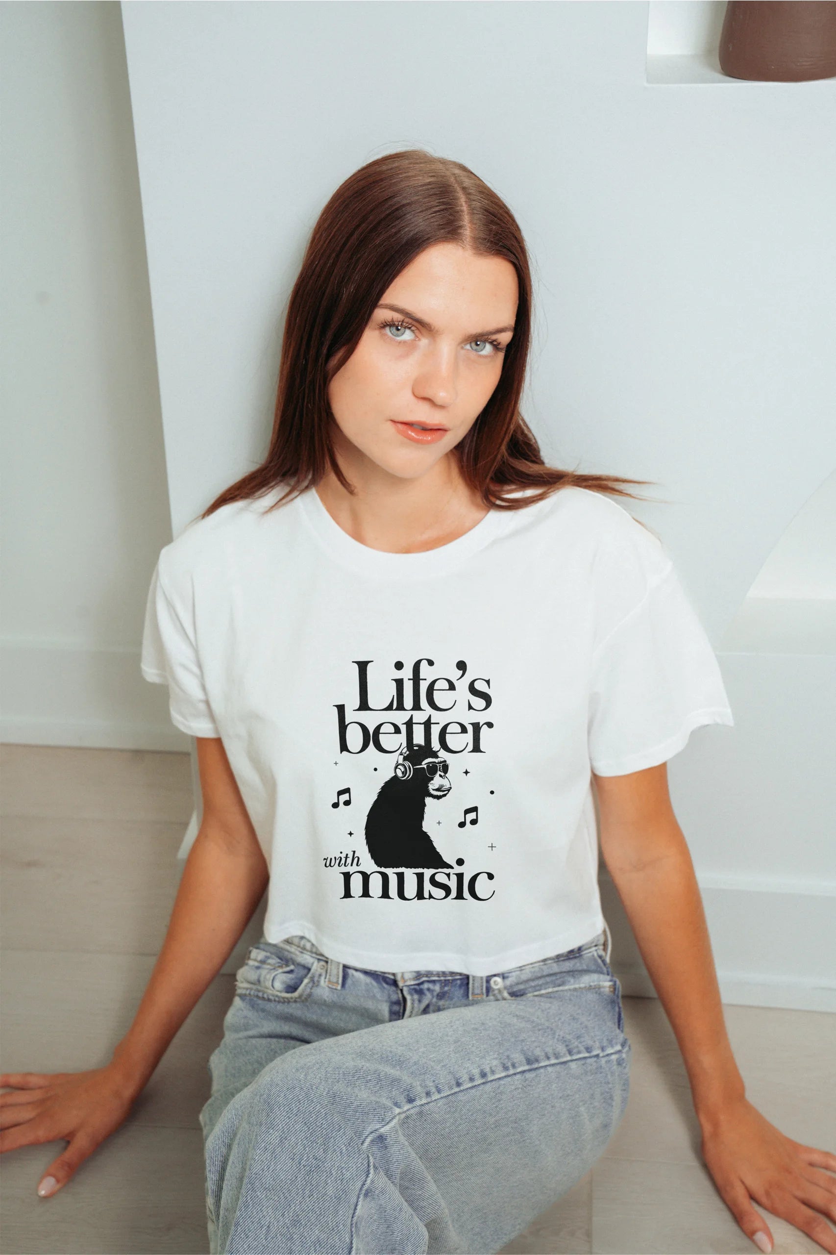 Life's Better With Music! Crop Tee