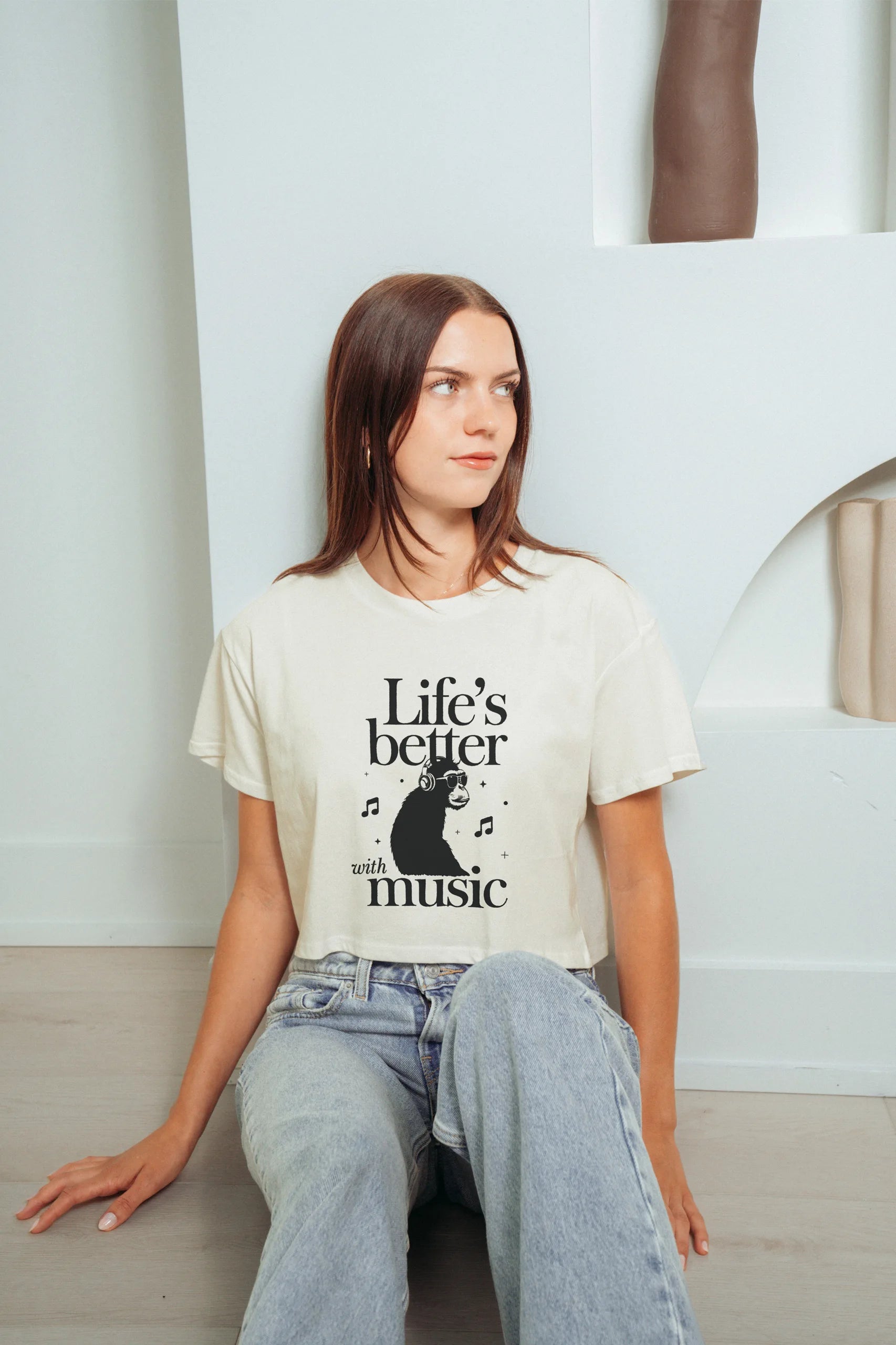 Life's Better With Music! Crop Tee