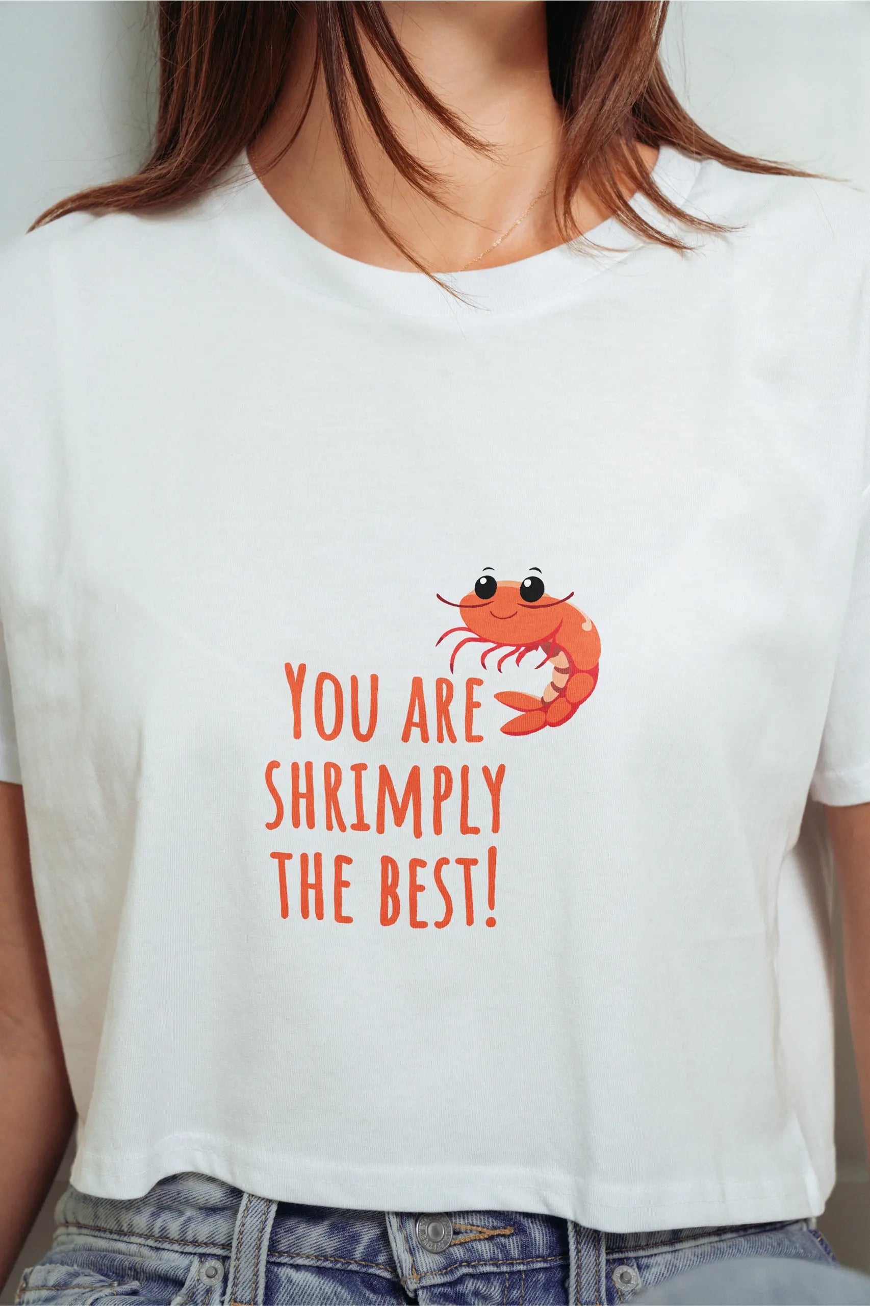 Shrimply the Best! Crop Tee