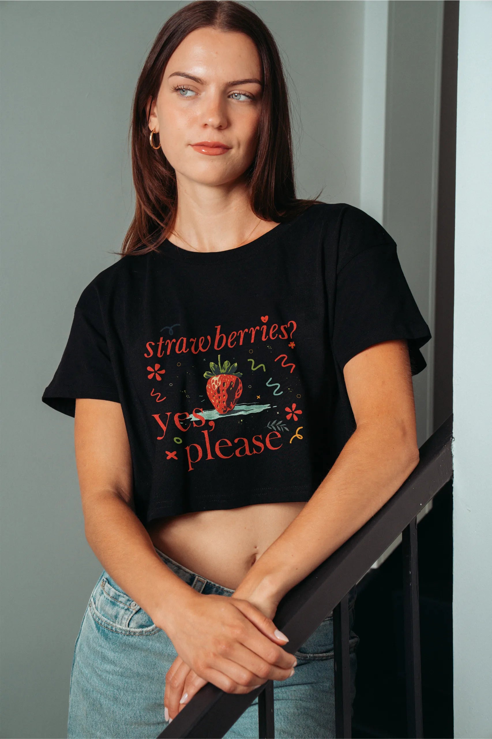 Strawberries Crop Tee