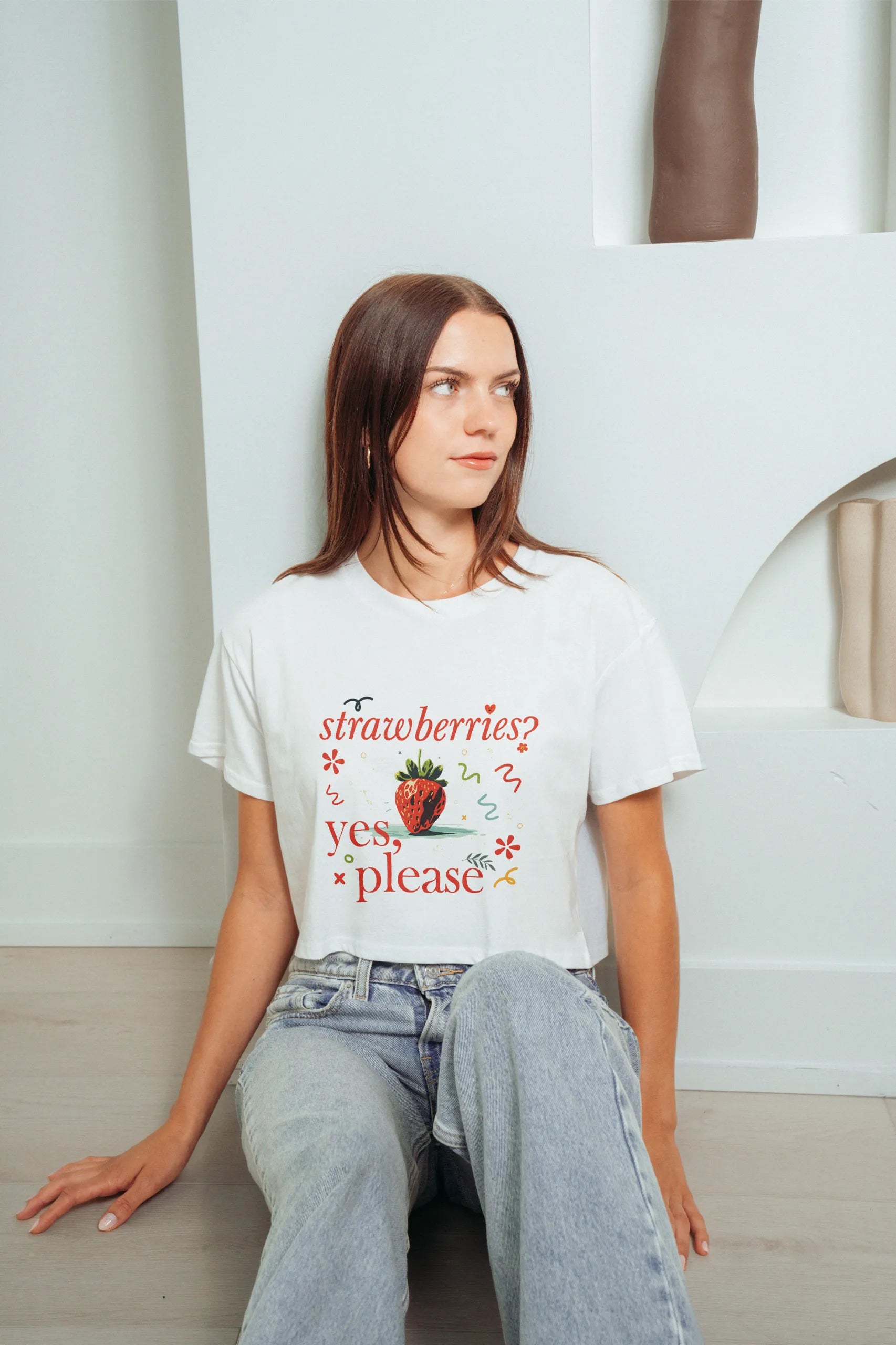 Strawberries Crop Tee