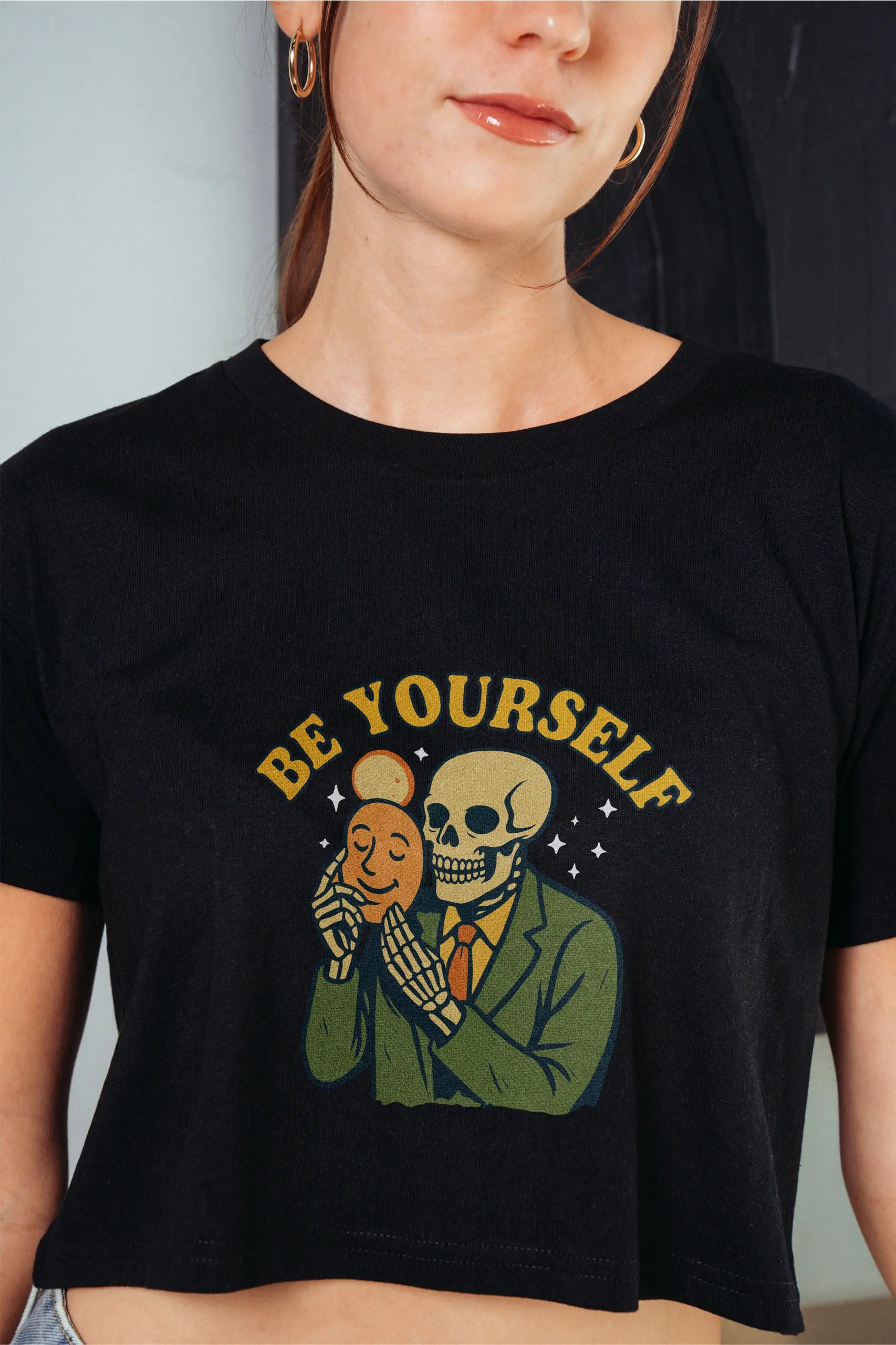 Be Yourself! Crop Tee