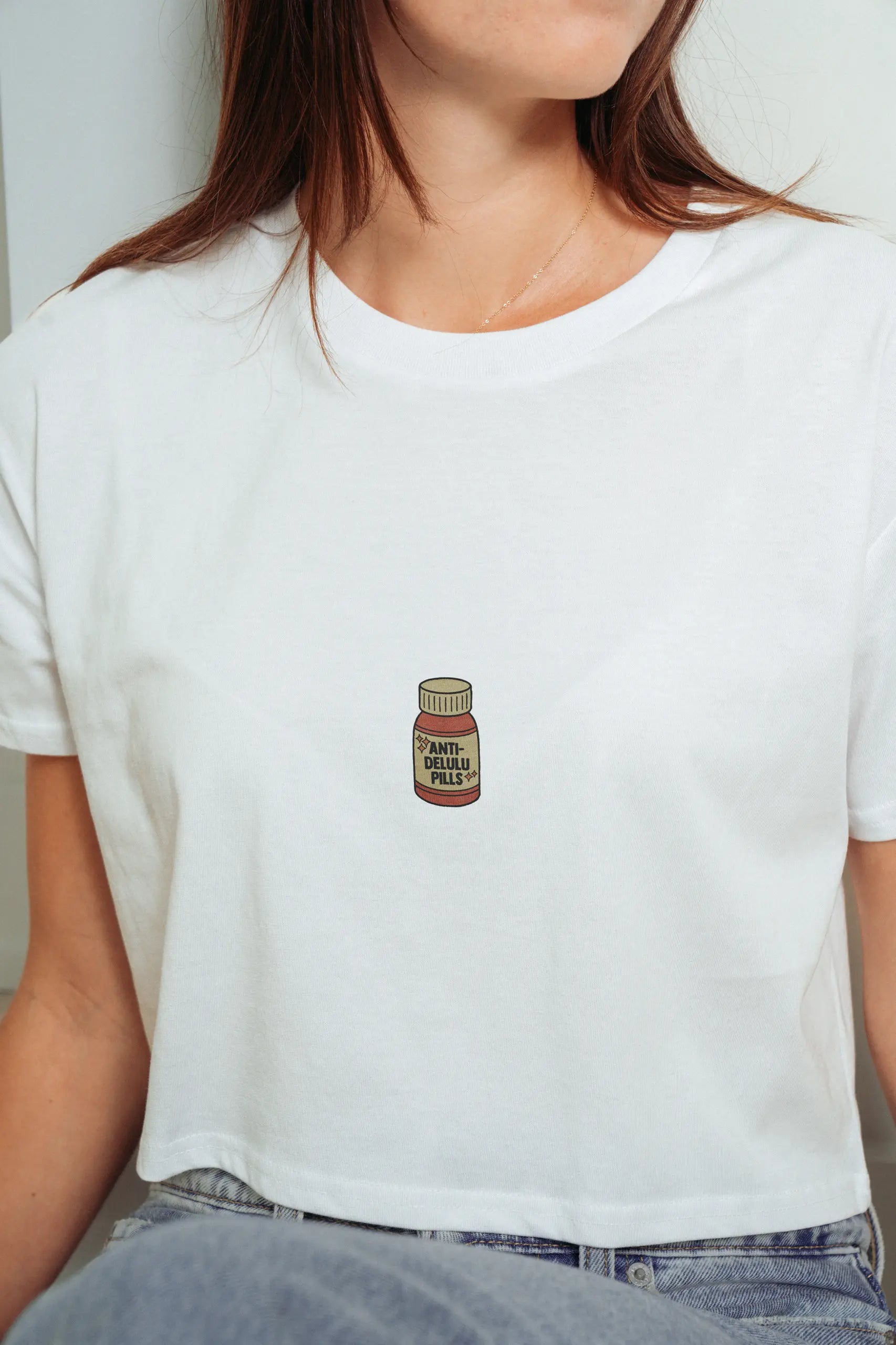 Anti-delulu Pills! Crop Tee