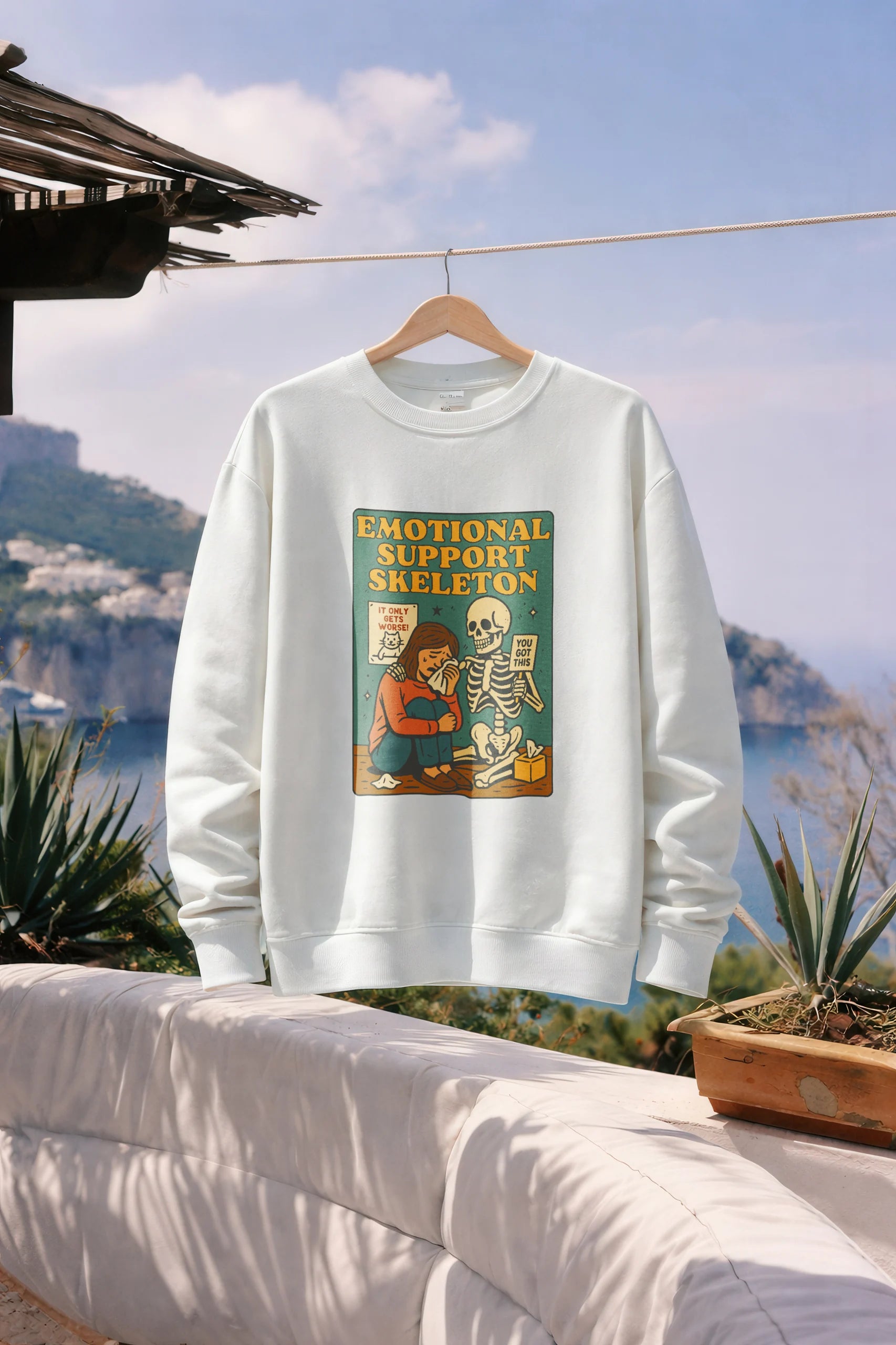 Emotional Support Skeleton! Sweatshirt