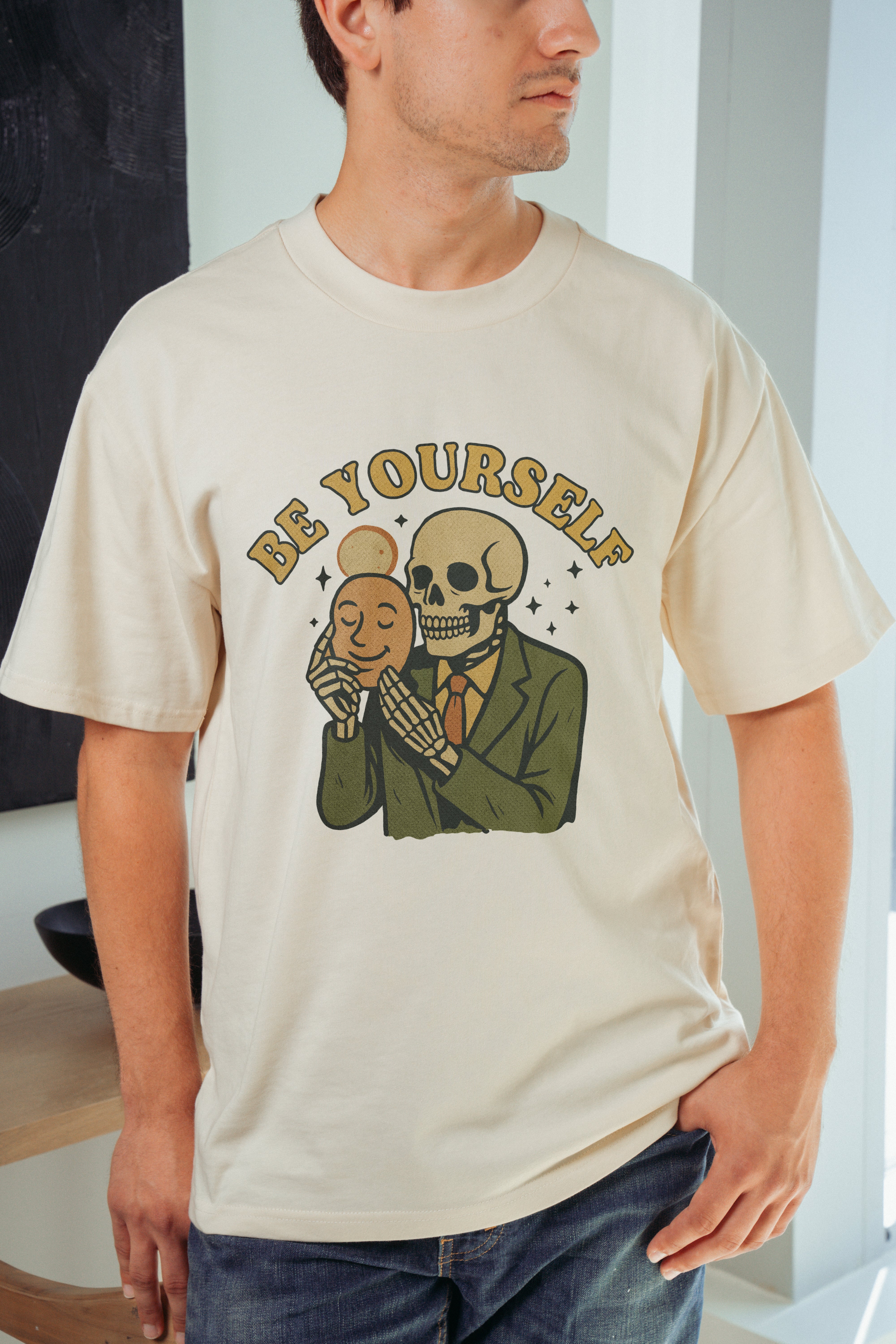 Be Yourself! Men’s Oversized T-Shirt